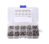 M3 Coffret de 340pcs Assortiment Vis Boulon Tête Ronde Fraisée Phillips Cruciforme Entièrement Filetée en Acier Inoxydable 304 avec Ecrous Hexagonals, M3 x 5/6/8/10/12/14/16/18/20mm