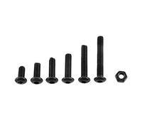 M3 Kit de 250pcs Assortiment Vis Boulon Douille Hexagonale Tête Fraisée Plate Bombée Cylindrique Six Pans Creux en Acier d'Alliage avec Ecrous M3 x 6 8 10 12 16 20mm Tête Bombée