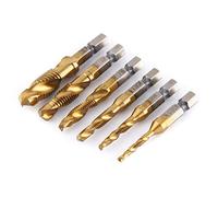M3-M10 Porte-taraud HSS Forets et tarauds, MAGT 1/4" Hexa Métrique Thread Bits Set Outillage Taraud M3-M10, Foret Perçage Robinets HSS, Combinaison Drill and Tap Bit Set