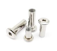 M3 M4 M5 M6 M8 4-100 mm de long en acier inoxydable 304, tête à six pans creux, écrou à manchon de joint(10pcs M3,Long 4mm)