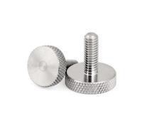 M3 M4 M5 M6 M8 M10 GB835 304 moleté en acier inoxydable plat grande tête ronde serrer à la main vis à pouce décorative boulon de réglage DIN653