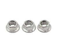M3 M4 M5 M6 M8 M10 M12 A2-70 304 filetage métrique en acier inoxydable, tête hexagonale dentelée, écrou à bride Spinlock, contre-écrou DIN6923(M10 5pcs)