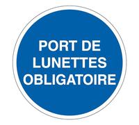 M301 - Panneau et Signalétique d'obligation - Dimensions au choix | Port de lunettes obligatoire - Norme ISO 7010 - Haute qualité - Visibilité optimale