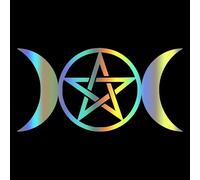M370 15 cm 20 cm Triple lune déesse Wicca Pentacle dessin animé autocollants autocollants étanche voiture autocollant (2)
