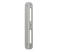 M4TEC ZB9 Gâche d'angle en acier laqué argent métallique - DIN R/L - Convient aux serrures de porte intérieure simple tour & double tour de WC/Salle de bain