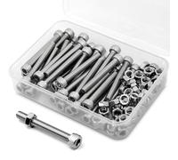 M5 * 40 mm, 40 pièces : Boîte de combinaisons vis et écrous en acier inoxydable 304