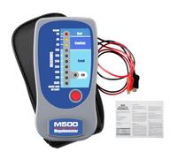 M500 Megohmmètre Testeur d'isolation, 500 V Mégoger mètre numérique mesure jusqu'à 1000 MΩ, testeur de résistance d'isolation portable pour moteur CVC et compresseur avec fils de test et étui de