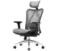 M57 Fauteuil de Bureau Ergonomique, Dossier Haut Respirant en Maille Douce, Accoudoirs 3D Réglables, Soutien Lombaire Gris Foncé