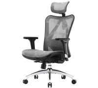 M57 Fauteuil de Bureau Ergonomique, Dossier Haut Respirant en Maille Douce, Accoudoirs 3D Réglables, Soutien Lombaire Gris Foncé