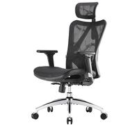 SIHOO Chaise ergonomique M57 – Accoudoirs 3D, soutien lombaire réglable, mesh – Noir