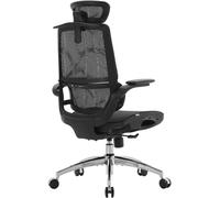 M59AS Fauteuil de Bureau Ergonomique,avec accoudoirs 3D relevables,Soutien Lombaire Dynamique adaptatif,Noir
