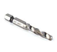 M6 Foret Mèche,1/4" Mèches à Tarauder, Filetage Vis Robinet Tap Bit, Forets à Tarauds, Forets à Poignée Hexagonale pour Tarauds Adaptés au Perçage, au Taraudage, à La Coupe sur Métal Tendre