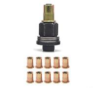 M6 Hand Rivet Nut Tool Set avec 10 écrous à rivets aveugles manuels Adaptateur pour tournevis pour perceuse et visseuse à percussion