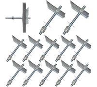 M6 x 100mm Suspente Placo Robuste, 12 Jeux de Cheville a Bascule, Cheville Placo Charge Lourde avec Rondelles et écrous, pour L VIS