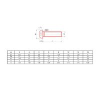 M6 x 8 Vis à tête bouton ISO 7380 classe 10.9 boîte 200 pcs