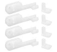 M6090 Lot de 4 guides de bas de porte de douche pour porte de douche Kinkead et Sterling, guide de bas de porte coulissante en nylon, portée de 5,1 cm, améliore la stabilité, montage inférieur