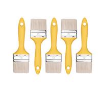 M7 - Lot de 5 Pinceaux Plats Universels 70 mm, Série 37, Poils Synthétiques, Virole en Acier, Manche en Plastique - pour Lasurer le Bois et Vernir le Métal