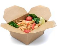 M7 Packaging Boîtes pour aliments à emporter, jetables, en papier kraft, rectangulaires, recyclables, pour fast food, restes de repas, 150 x 120 x 65 mm, lot de 50
