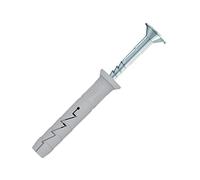 M8 Chevilles à frapper, Chevilles à clous, 8x60mm chevilles à fraisée et 4.9x65mm vis clou, chevilles murales à clouer avec tête fraisée Phillips pour béton, pierre, brique, bloc creux (100 pcs)