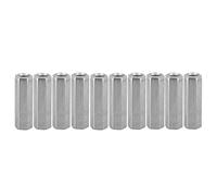 M8 Écrous de Couplage Long Tige, 10Pcs Écrou Hex Coupleur Écrou Filetage Femelle Droit Droite Hex Tige Fileté Bar Bar Stud Studding Hex Plaqué Zinc (M8*40)