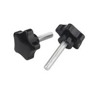 M8 x 50, 2 vis moletées M8, boutons de serrage en acier au carbone, pour montage par vis moletée et haute adhérence sur les appareils ménagers et les applications de vis de trépied