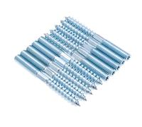 M8x80mm Boulons de Suspension Torx, Vis à Cheville à Double Extrémité, Fixation Murale, Fixation sans Tête Zinguée avec Partie Hexagonale et Torx T25, Boulon Métrique et Vis à bois (lot de 10)