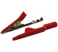 MA 1 CRIMP RT - Pince crocodile miniature de 2,0 mm, à sertir, rouge