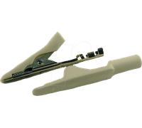 MA 1 CRIMP WS - Pince crocodile miniature avec raccord à sertir, blanche