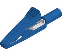 MA 2 VA BL - Pince crocodile miniature, 2 mm, acier inoxydable, bleu