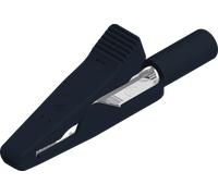 MA 2 VA SW - Pince crocodile miniature, 2 mm, acier inoxydable, noir