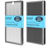 MA-40 Lot de 2 filtres de rechange compatibles avec le purificateur d'air MA-40 MA-40A et MA-40B MA-40W, filtration HEPA H13 en 3 étapes, pièce # ME-40