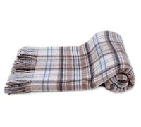 MA.AL.BI 1947 : Couverture en laine de type tartan écossais, 100 % laine pure, dimensions 150 x 180 cm