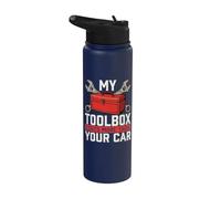 Ma boîte à outils coûte plus cher que votre voiture - gars de voiture mécanicien automobile Stainless Steel Insulated Water Bottle
