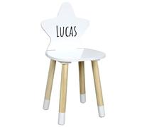 Ma Fabrique Perso Chaise en Bois Enfant - Étoile Blanche