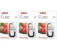 Ma-Fra Deo Cube Strawberry, Diffuseur de Parfum à la Fraise, Rafraîchit l'habitacle de la Voiture et Les Petits Environnements, Design élégant en Forme de Cube et Capuchon en Bois, Longue Durée, 5ml