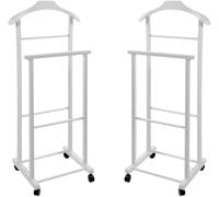 MA MAISON Commode double en bois de hêtre 43x33xH105cm Pour trier et conserver vos vêtements en parfait état - Elégante et fonctionnelle dans tous les environnements (Double, Blanc)
