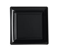 Ma Vaisselle Jetable - Assiette Carree Couleur Noire Diametre 235