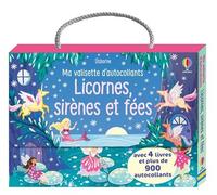 Ma valisette d'autocollants Licornes, sirènes et fées : avec de nombreux autocollants brillants ! - Dès 3 ans - Collectif - Usborne - Boîte ou accessoire - Jeux livres objets
