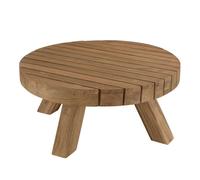 MACABANE KALLY - Table basse jardin ronde 80cm bois teck recyclé naturelle