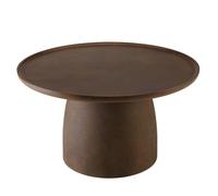 NESTOR - Table basse ronde en béton marron D80cm
