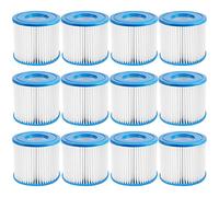 Macaberry Lot de 12 cartouches de filtre de piscine Type D compatibles avec filtre Intex Summer Waves D FS-350 RP-350 RP-400, RP-600, RX-600, SFS-600
