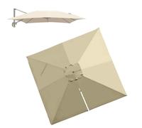 MACAGGTNTU 3x4m Toile De Rechange pour Parasol Déporté Rectangulaire, Housse De Rechange pour Parasol De Terrasse, Toile De Rechange pour Parasol Grande(Khaki,4x3m/13x10ft)