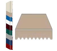 MACAGGTNTU Tissu De Remplacement pour Rétractable Auvent De Terrasse 360x300cm Toile D'auvent pour Store Tissu De Rechange pour Store Banne avec Volant(Khaki,12x10ft/360x300cm)