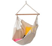 MacaMex Relaxa Natur Chaise suspendue coton uni blanc Chaise suspendue