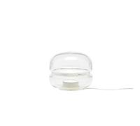 Macaron Lampe à Poser Petit Verre Clair/Onyx Blanc