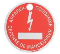 Macaron signalétique pour cadenas de condamnation - aluminium - CAD-60C SAM OUTILLAGE