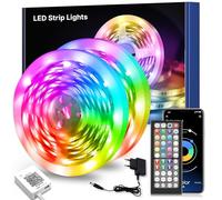 Macchiatto Ruban Led 30M, Bande Led RGB,Led Ruban Lumineuse Flexible Multicolore, Chambre avec Bluetooth APP et Télécommande, Synchronisation de La Musique, Mode Minuterie, Pour Chambre, Salle de Jeux