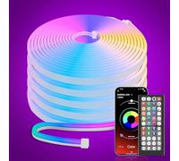 Macchiatto Ruban LED Néon 10M, DIY Bande LED avec APP/Télécommande, Synchronisation Musicale, Néon LED Chambre Gaming, Imperméable, pour Intérieur, Extérieur, Decoration Chambre