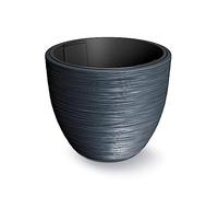 Macétero anthracite, avec dépôt, collection Furu, 34,9 x 34,9 x 29,5 cm, capacité de 23 L.