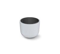 Macétero blanc, avec dépôt, collection Milly, 23,9 x 23,9 x 19,7 cm, capacité de 7 L.